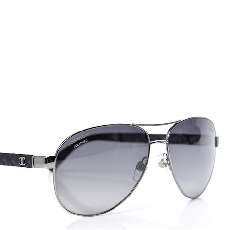 chanel black pilot sunglasses|Chanel sunglasses with clear sides.